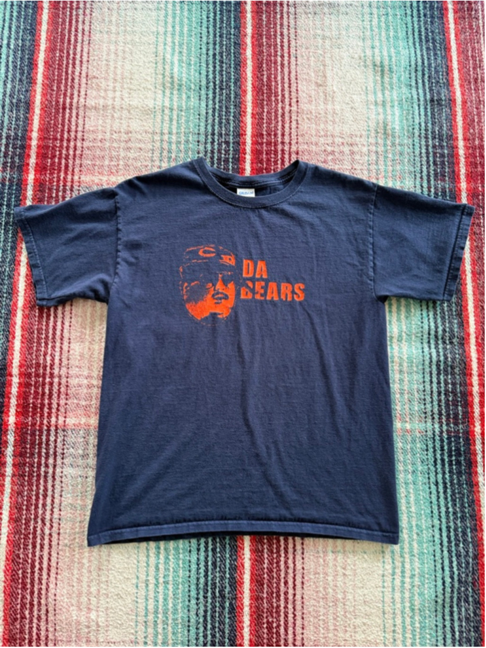 Vintage Gildan Short Sleeve Tee L Navy Chicago Bears SNL